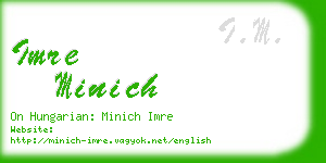 imre minich business card